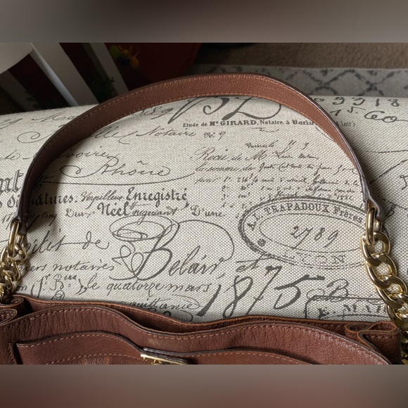 👜 AUTHENTIC Michael Kors Hamilton leather Satchel Shoulder Lock Key Clochette - Picture 12 of 14